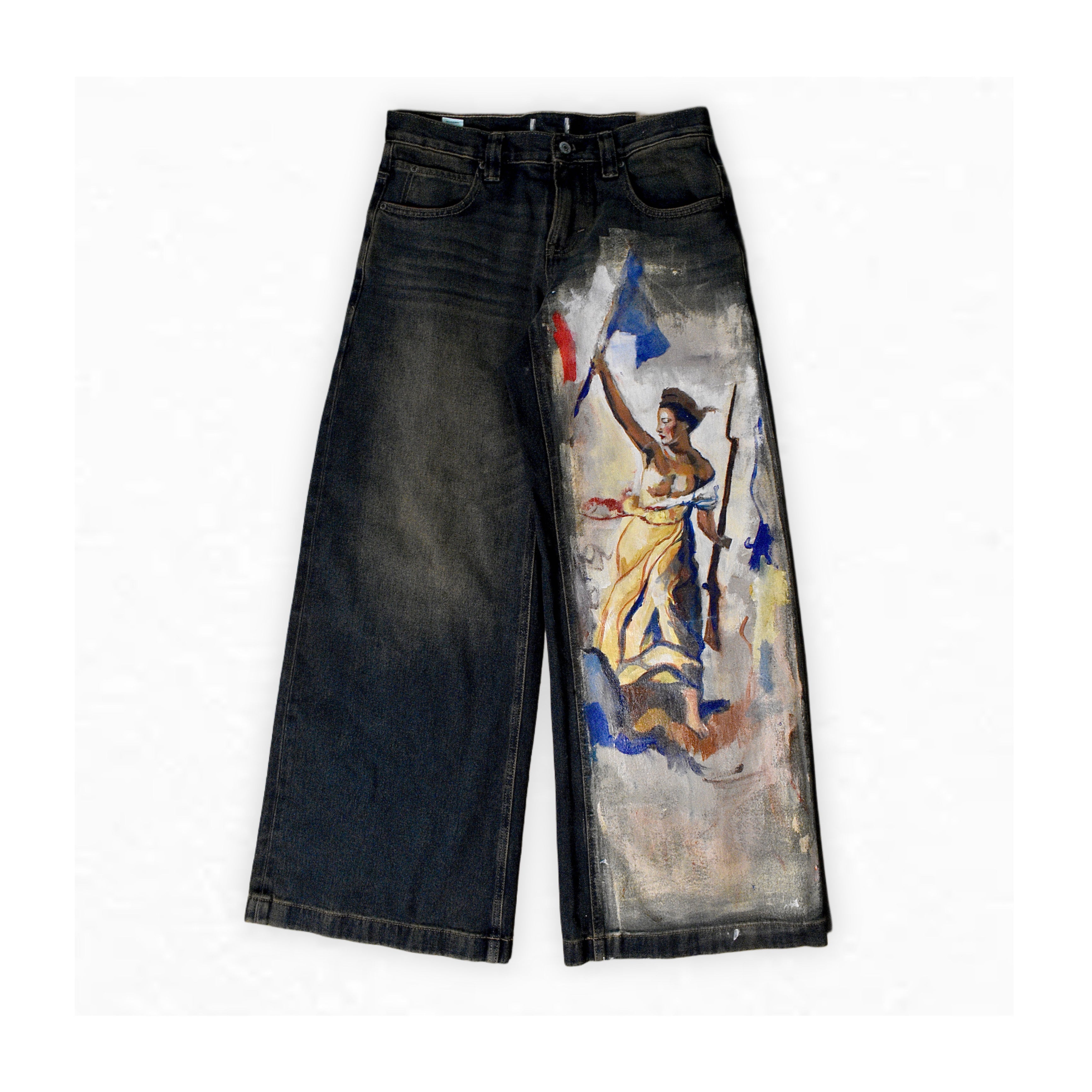 “Liberty” Hand-Painted Jeans