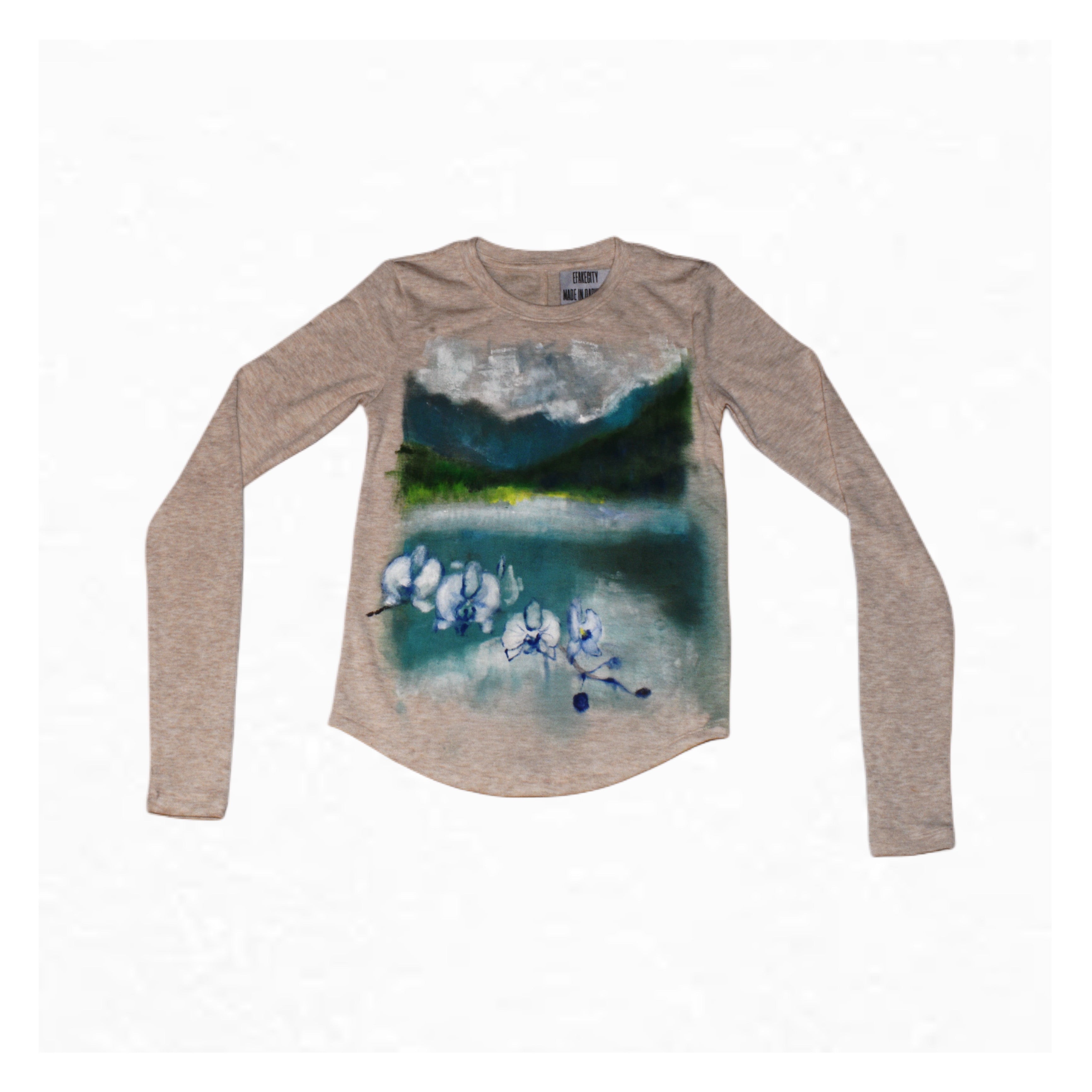 Long-Sleeve Landscape & Orchid Tee